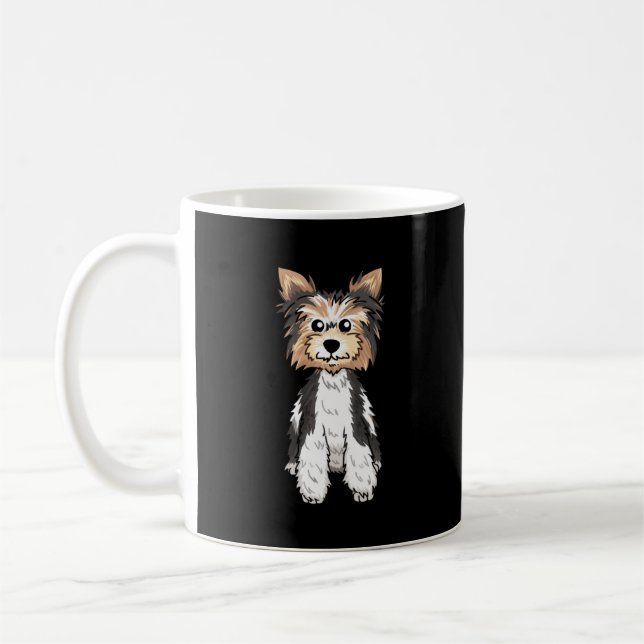 Mug Parti Yorkie Cute Art (Gauche)