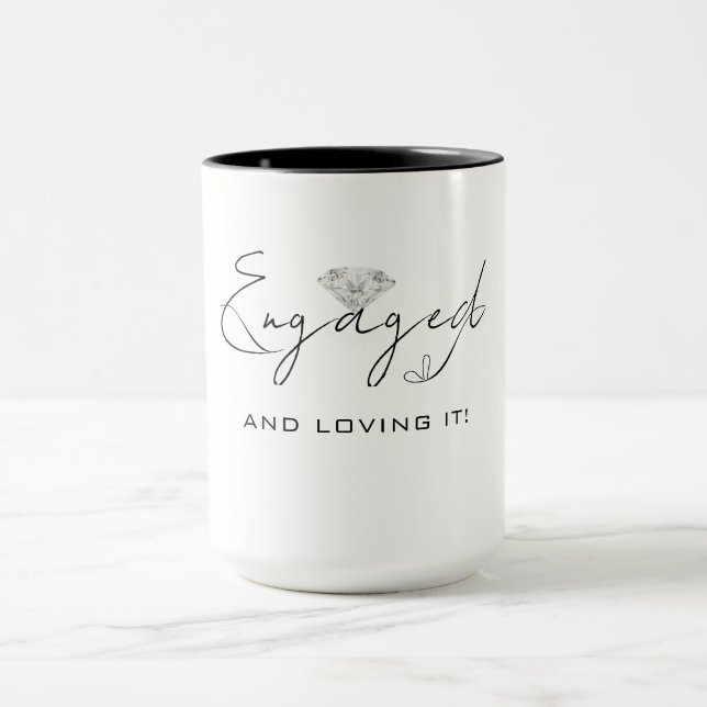 Mug Partie d'engagement en calligraphie moderne minima (Centre)