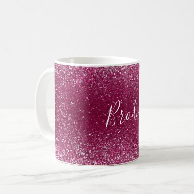 Mug Parties scintillant bourguignonne et argent (Devant gauche)