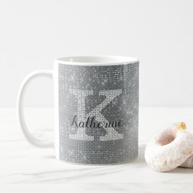 Mug Parties scintillant d'argent filin Sparkle Glam No (Avec donut)