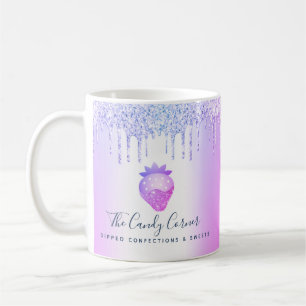 Mug Parties scintillant de confection aux fraises pour