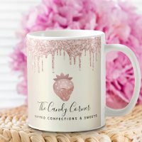 Parties scintillant de fraise rose Confection Or d