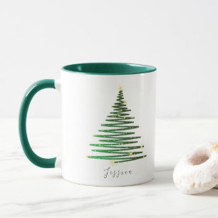 Mug Parties scintillant d'hiver arbre vert Noël person