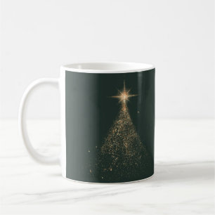 Mug Parties scintillant d'or brillant vert moderne pho