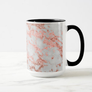 Mug Parties scintillant d'or Rose en marbre moderne