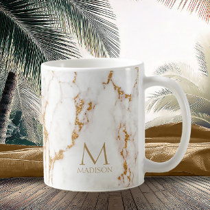 Mug Parties scintillant en marbre moderne Monogramme G