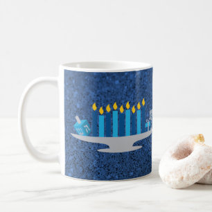 Mug Parties scintillant Hanoukka Potpourri Blue Faux