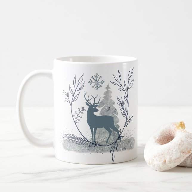 Mug Parties scintillant neige Solstice hiver Date pers (Avec donut)
