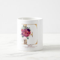 Parties scintillant or E Monogramme Floral Bourgog