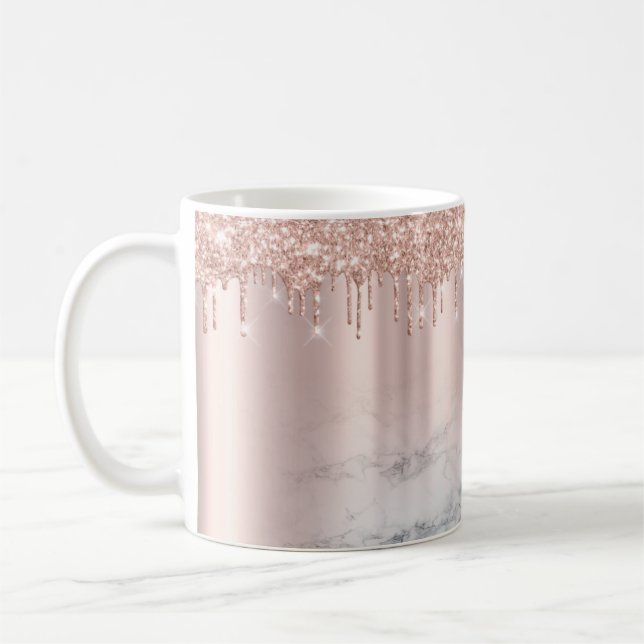 Mug Parties scintillant or Rose branchée Drivers Chic  (Gauche)