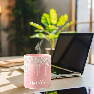 Mug parties scintillant rose doré rose pâle nom des go