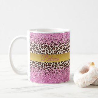Mug Parties scintillant rose et Musique d'or
