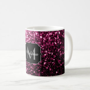 Mug Parties scintillant rose foncé brillant scintille 