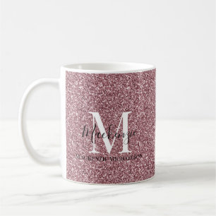 Mug Parties scintillant rose or Rose de fille Nom du m