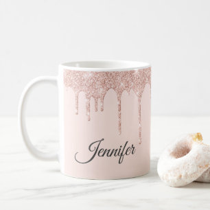 Mug Parties scintillant rose vif rayonnant Monogramme