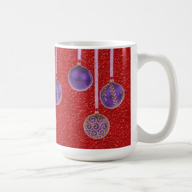 Mug Parties scintillant rouge violet Joyeux Noël Baubl (Droite)