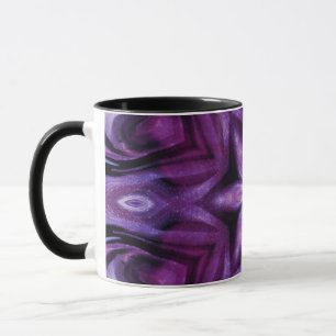 Mug Parties scintillant violette Coeur et Fleur Motif