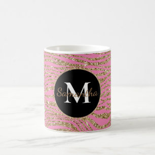 Mug Parties scintillant Zebra Gold Rose