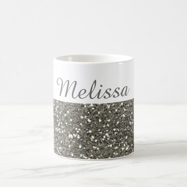 Mug Parties scintillantes argentées Shimmery mon nom (Centre)