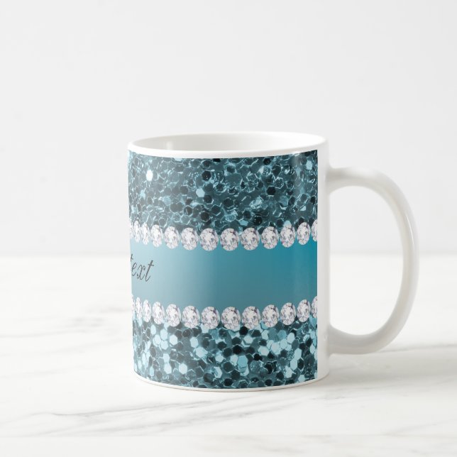 Mug Parties scintillantes et diamants assez bleus de (Droite)