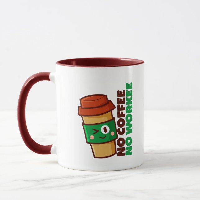 Mug Pas de café Pas de boue de travail (Gauche)