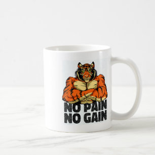 Mug Pas de douleur Pas de gain Tiger Gym entraînement 