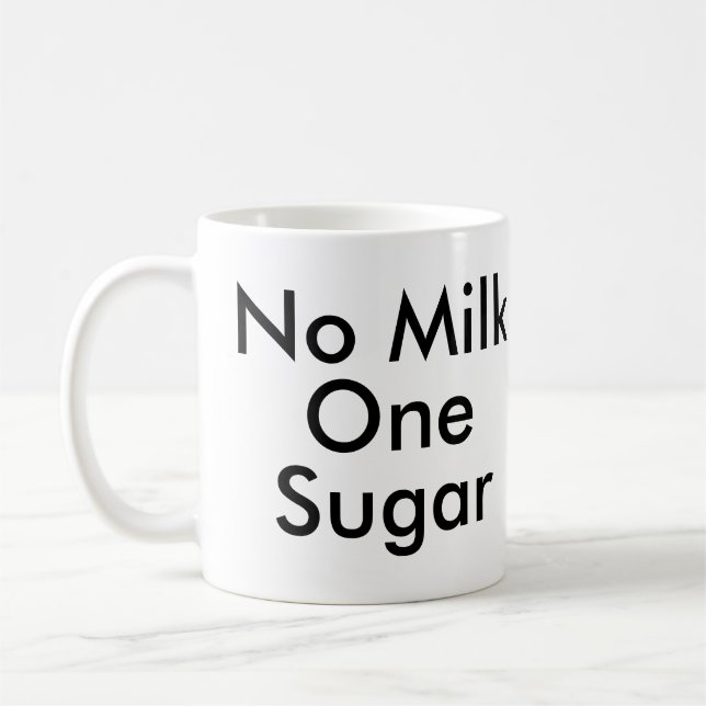 Mug Pas de lait un sucre | Bouteille amateur de café d (Gauche)