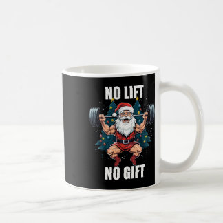 Mug Pas de levée, pas de cadeau Père Noël Noël Gym Bod