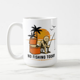 Mug Pas de pêche aujourd'hui Stickman de pêche triste