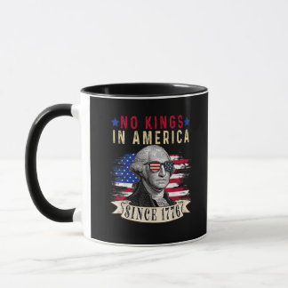 Mug Pas de rois en Amérique Drapeau USA Rétro Style Co