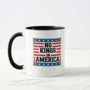 Mug Pas de rois en Amérique USA Graphique vintage