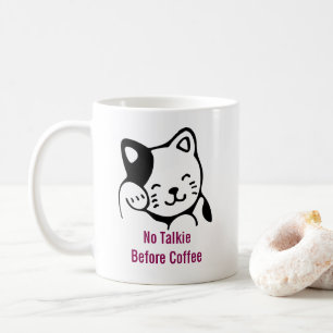 Mug Pas De Talkie Avant Café Cute Kitty Cat