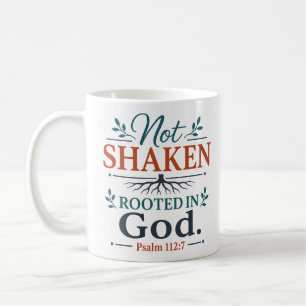 Mug Pas ébranlé, enraciné en Dieu, encouragement des É