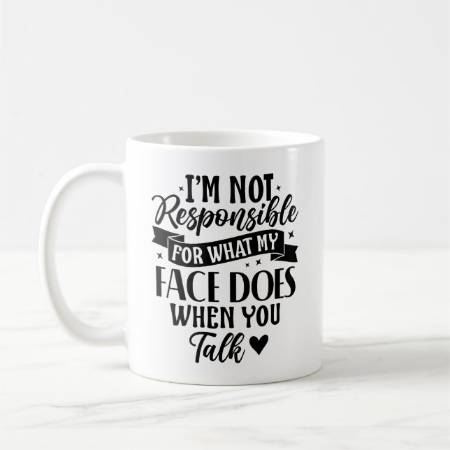 Mug Pas responsable drôle offensive sarcastique (Gauche)