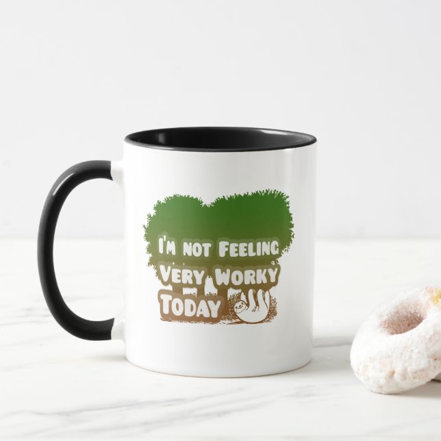 Mug Pas Sensé Très Bien Aujourd'Hui Fantastique Sloth  (Avec donut)