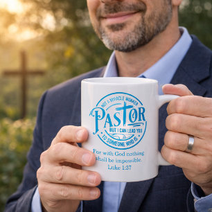 Mug Pas un faiseur de miracles Bleu Remerciement au pa