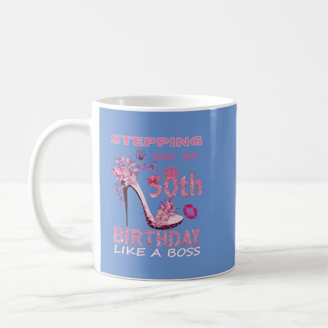 Mug Passez à mon 50e anniversaire comme un patron (Gauche)