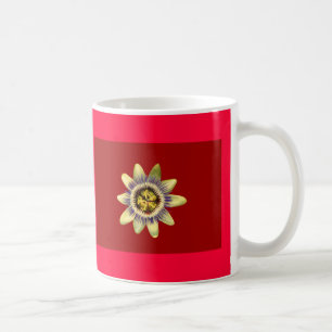 Mug, PASSION_FLOWER, dar red bkgrnd Coffee Mug