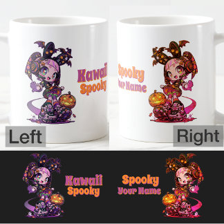 Mug Pastel Goth Kawaii Spooky Anime Girl Halloween