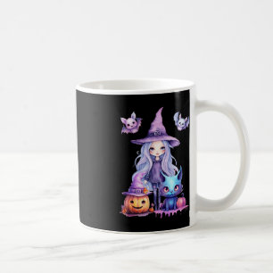 Mug Pastel Halloween Witch Chat Citrouille Pastelcore