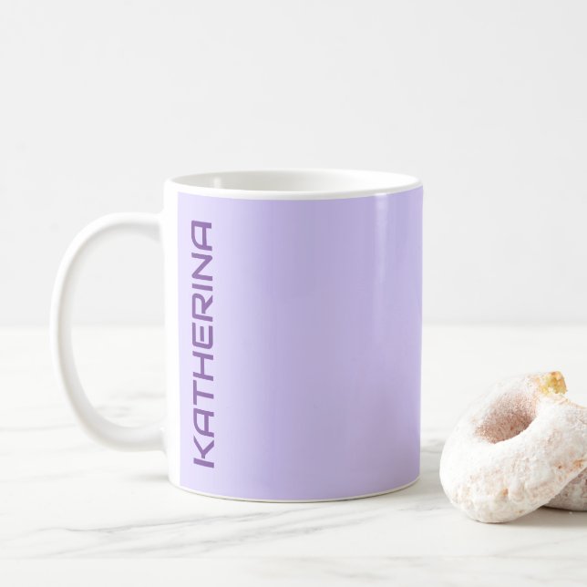 Mug Pastel Lilac Couleur Solide Classique Personnalisé (Avec donut)