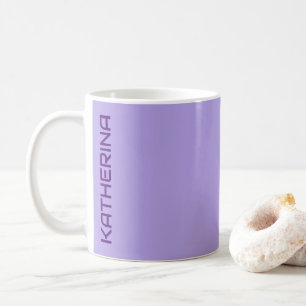 Mug Pastel Lilac Gris Couleur Solide Personnalisé