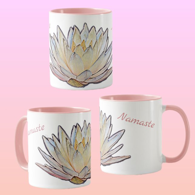 Mug Pastel Lotus Blossom Nénuphar Botanique Floral (Créateur téléchargé)