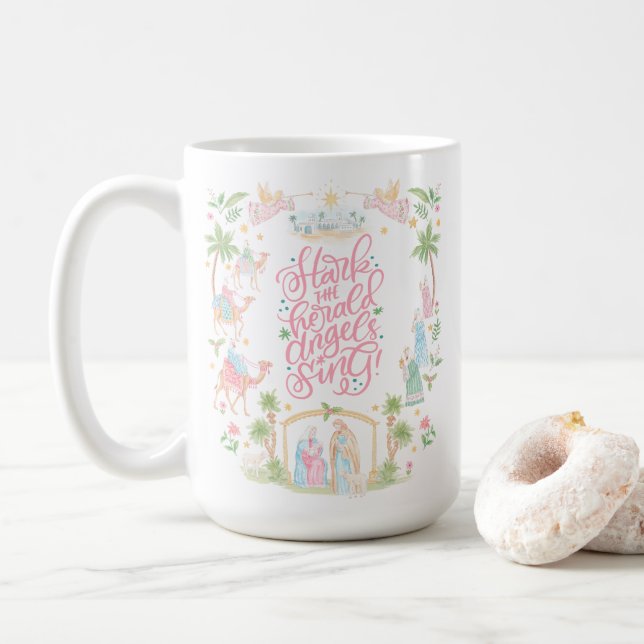 Mug Pastel Nativity | Glory to the Newborn King (Avec donut)