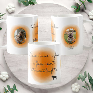 Mug Pastel Orange Chihuahua avec Photos Personnali