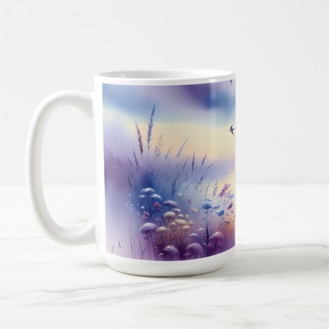 Mug Pastel Sailboat Coastal Dreamscape (Gauche)