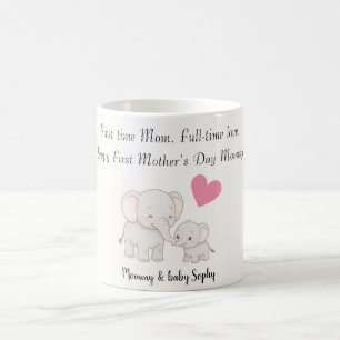 Mug Pastel Sweet Mommy Eléphant et enfant -