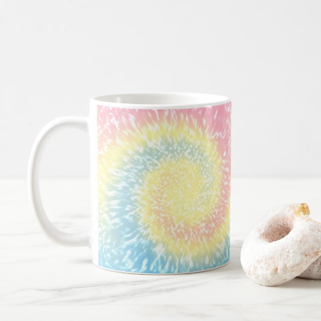 Mug Pastel Tie Dye Hippy Swirl (Avec donut)