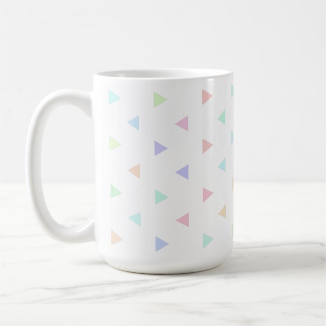 Mug Pastel Triangles Motif Multicolor (Gauche)