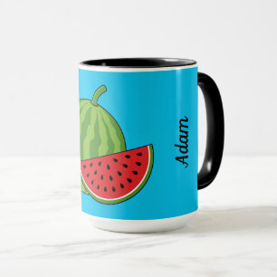 Mug Pastèque et tranche Ajouter Votre Nom